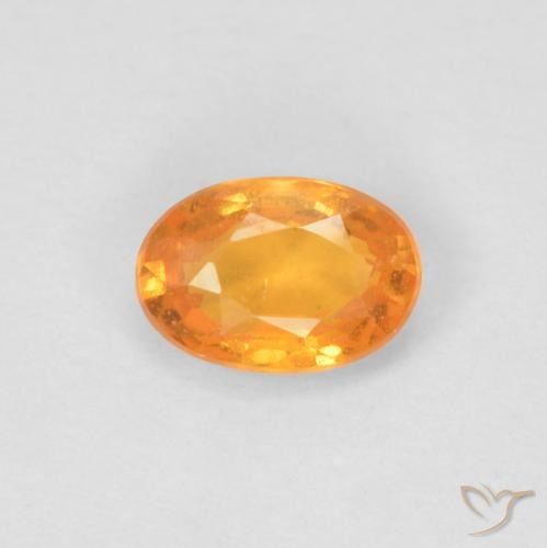 0.64ct Natural Laranja Intenso Granada espessartita, oval, VS