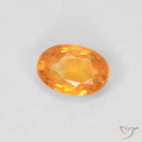 Granada espessartita Laranja Intenso Natural 0.64ct, oval, VS