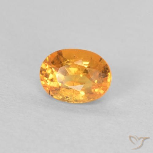 Granada espessartita Laranja Médio Natural 0.35ct, oval, VS