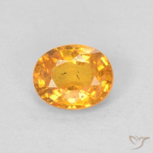 0.48ct Natural Laranja Médio Granada espessartita, oval, VS