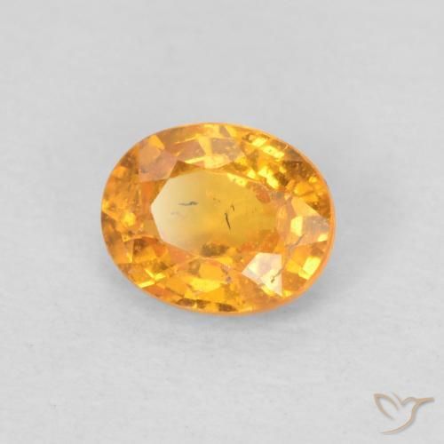 Granada espessartita Laranja Médio Natural 0.48ct, oval, VS