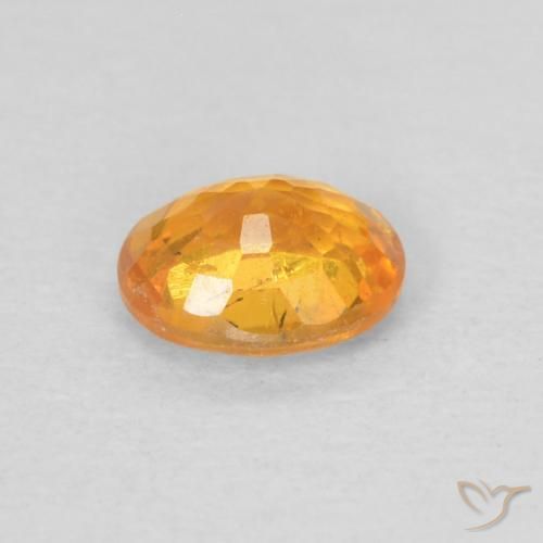 Granada espessartita Laranja Médio Natural 0.48ct, oval, VS