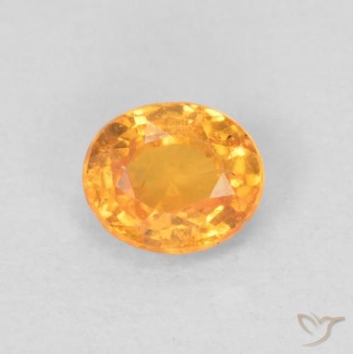 0.45ct Natural Laranja Médio Granada espessartita, oval, VS