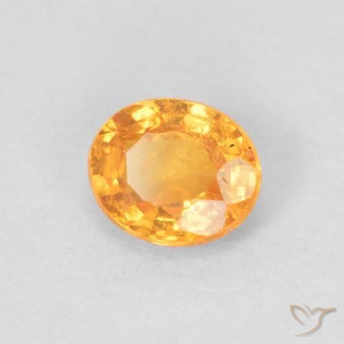 Granada espessartita Laranja Médio Natural 0.45ct, oval, VS