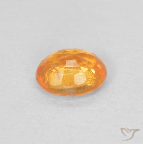 Granada espessartita Laranja Médio Natural 0.45ct, oval, VS
