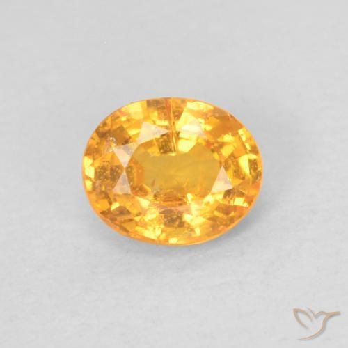 0.44ct Natural damasco laranja Granada espessartita, oval, VS