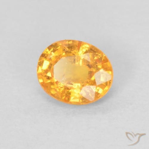 Granada espessartita damasco laranja Natural 0.44ct, oval, VS