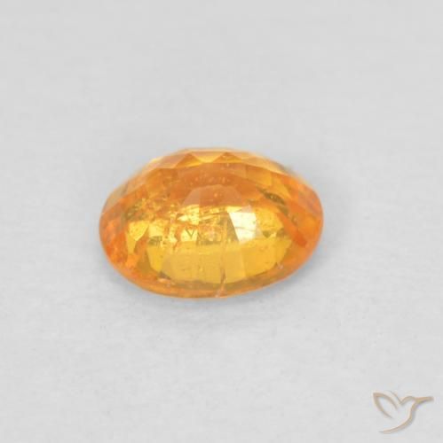 Granada espessartita damasco laranja Natural 0.44ct, oval, VS