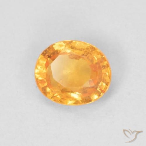 Granada espessartita Laranja Médio Natural 0.47ct, oval, VS
