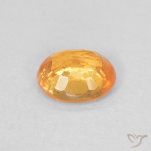 Granada espessartita Laranja Médio Natural 0.47ct, oval, VS