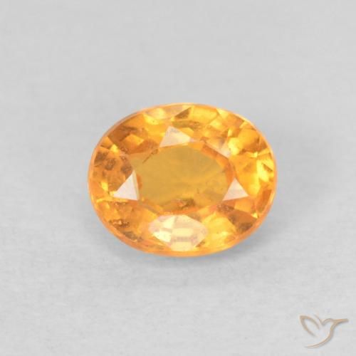 0.55ct Natural Laranja Médio Granada espessartita, oval, VS