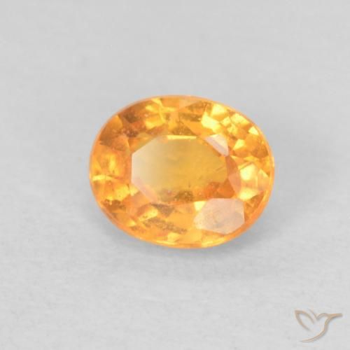 Granada espessartita Laranja Médio Natural 0.55ct, oval, VS