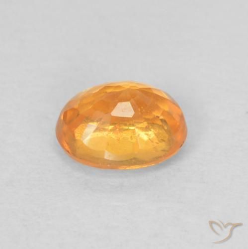 Granada espessartita Laranja Médio Natural 0.55ct, oval, VS