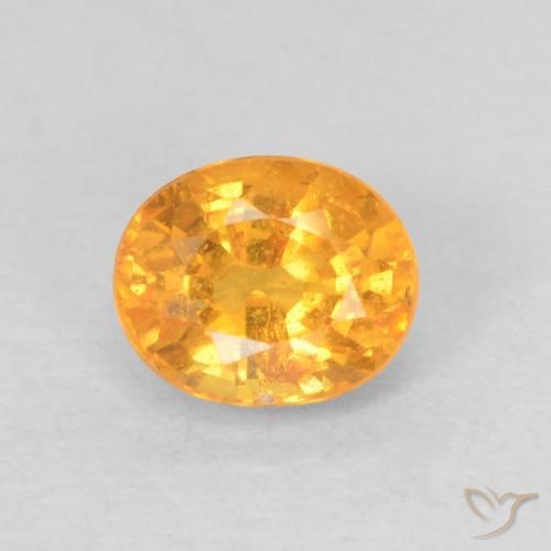 0.67ct Natural Laranja Médio Granada espessartita, oval, VS