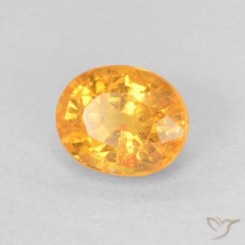 Granada espessartita Laranja Médio Natural 0.67ct, oval, VS