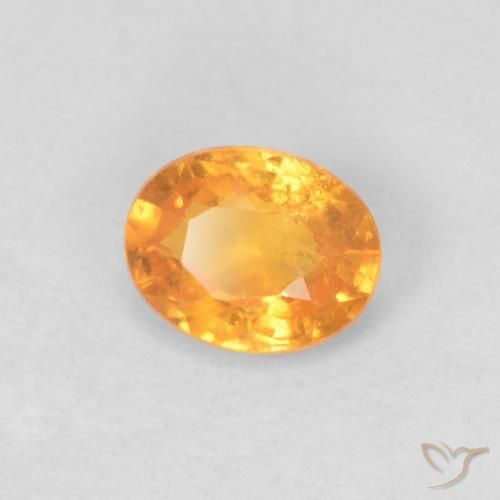 Granada espessartita Laranja brilhante Natural 0.41ct, oval, VS