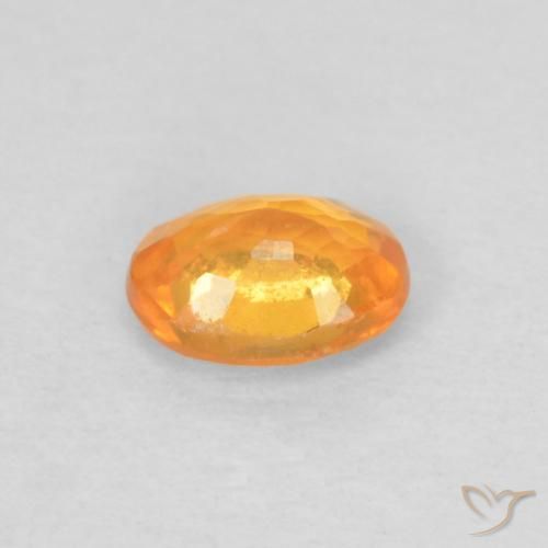Granada espessartita Laranja brilhante Natural 0.41ct, oval, VS