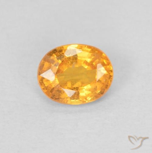 0.37ct Natural Laranja Médio Granada espessartita, oval, VS