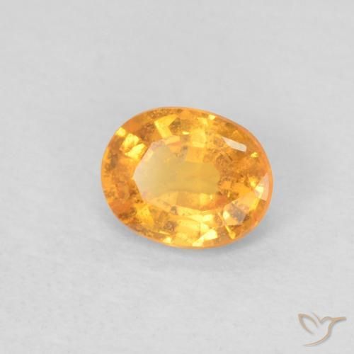 Granada espessartita Laranja Médio Natural 0.37ct, oval, VS