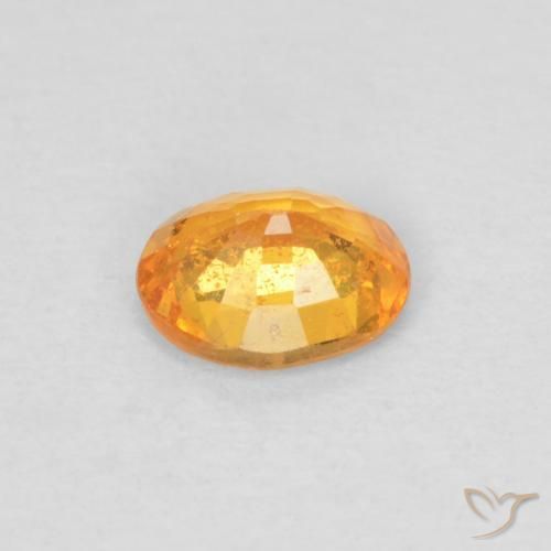 Granada espessartita Laranja Médio Natural 0.37ct, oval, VS