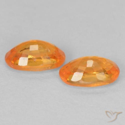 Pedras preciosas de Granada espessartita Laranja brilhante natural de 0.68 ct, oval, VS-SI