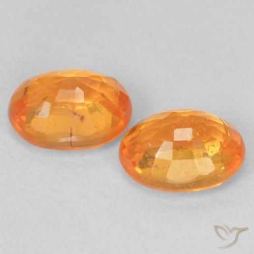 Pedras preciosas de Granada espessartita mel de laranja natural de 1.00 ct, oval, VS