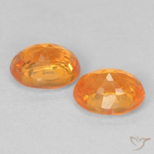Pedras preciosas de Granada espessartita Laranja brilhante natural de 1.00 ct, oval, VS