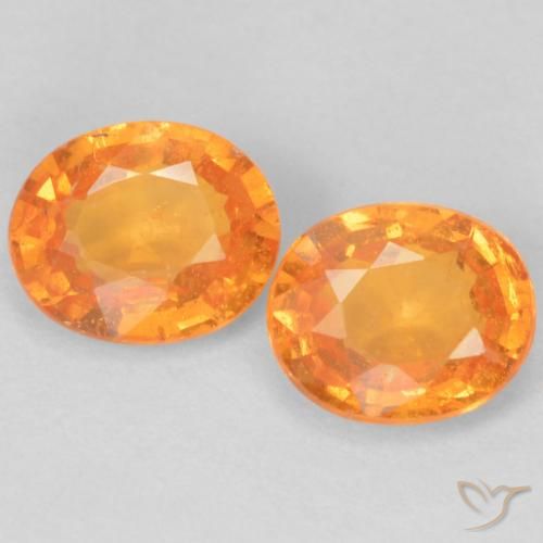 0.97ctw Natural Laranja brilhante Granada espessartita, oval, VS