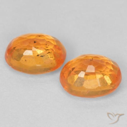 Pedras preciosas de Granada espessartita Laranja brilhante natural de 1.11 ct, oval, VS