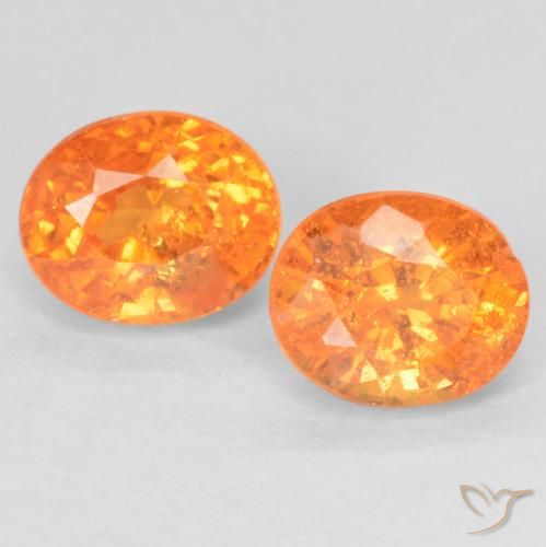 1.33ctw Natural Laranja brilhante Granada espessartita, oval, VS-SI