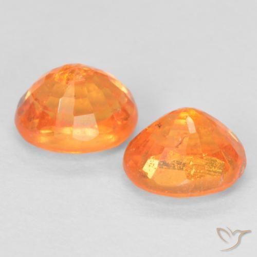 Pedras preciosas de Granada espessartita Laranja brilhante natural de 1.33 ct, oval, VS-SI