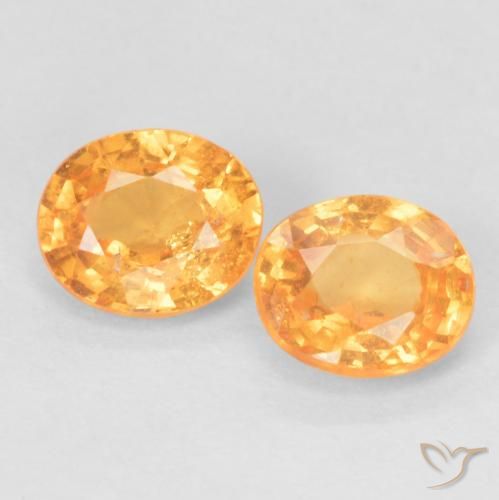 Pedras preciosas de Granada espessartita Laranja Intenso natural de 0.94 ct, oval, VS