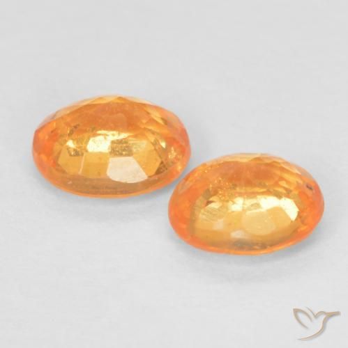 Pedras preciosas de Granada espessartita Laranja Intenso natural de 0.94 ct, oval, VS