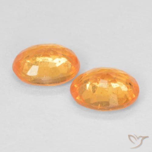 Pedras preciosas de Granada espessartita Laranja Médio natural de 0.85 ct, oval, VS