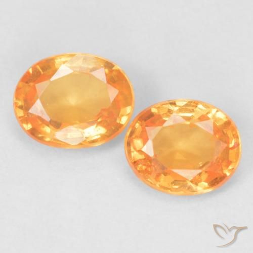 0.90ctw Natural mel de laranja Granada espessartita, oval, VS