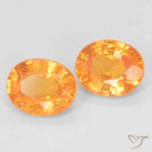 Pedras preciosas de Granada espessartita Laranja Médio natural de 0.93 ct, oval, VS