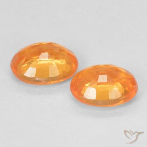 Pedras preciosas de Granada espessartita Laranja Médio natural de 0.93 ct, oval, VS