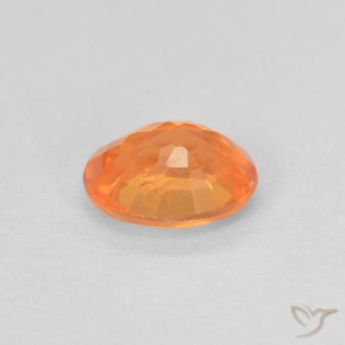 Granada espessartita Laranja brilhante Natural 0.42ct, oval, VS-SI