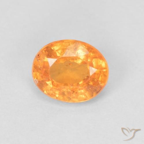 0.53ct Natural Laranja brilhante Granada espessartita, oval, VS-SI