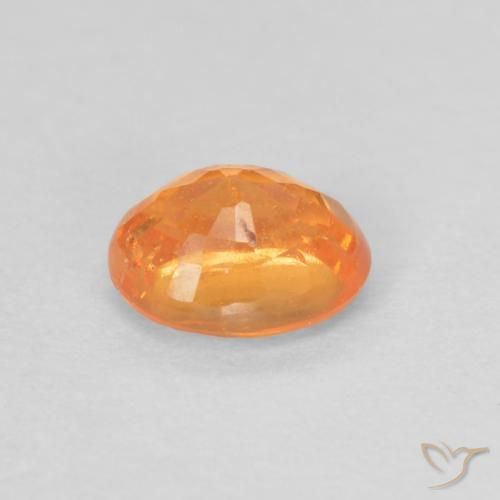 Granada espessartita Laranja brilhante Natural 0.53ct, oval, VS-SI