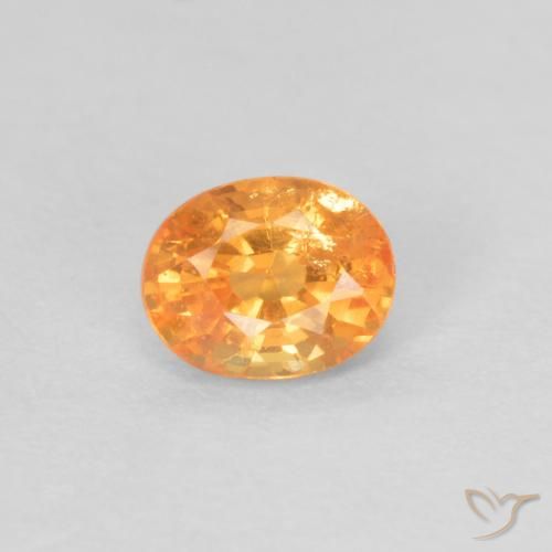0.37ct Natural Laranja brilhante Granada espessartita, oval, VS-SI