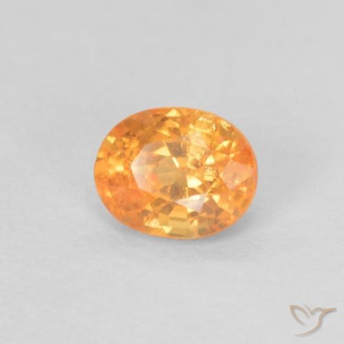 Granada espessartita Laranja brilhante Natural 0.37ct, oval, VS-SI