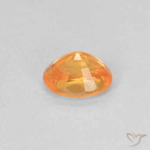 Granada espessartita Laranja brilhante Natural 0.37ct, oval, VS-SI