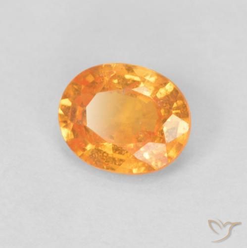 Granada espessartita mel de laranja Natural 0.46ct, oval, VS-SI