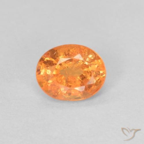 0.35ct Natural Laranja brilhante Granada espessartita, oval, VS-SI