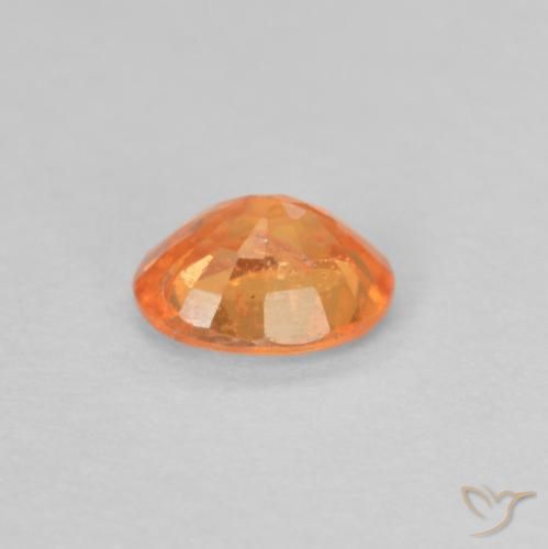 Granada espessartita Laranja brilhante Natural 0.35ct, oval, VS-SI