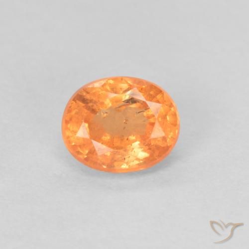 0.42ct Natural Laranja brilhante Granada espessartita, oval, VS-SI