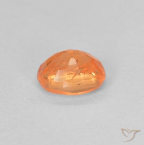 Granada espessartita Laranja brilhante Natural 0.42ct, oval, VS-SI