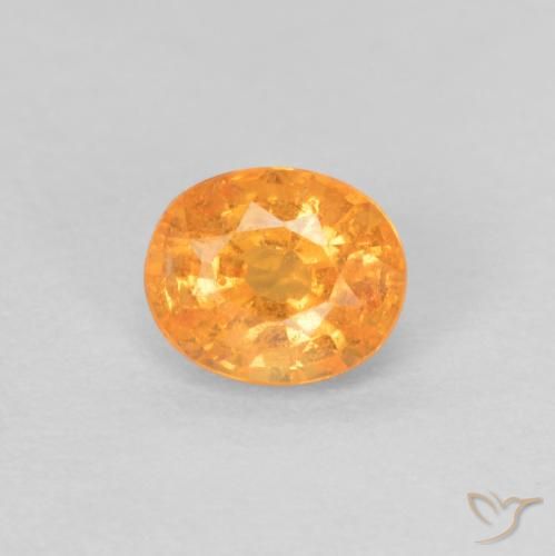0.43ct Natural Laranja Intenso Granada espessartita, oval, VS-SI