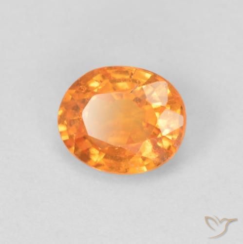 Granada espessartita Laranja brilhante Natural 0.49ct, oval, VS